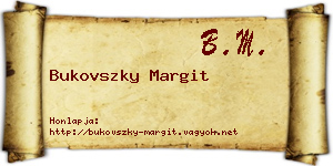 Bukovszky Margit névjegykártya